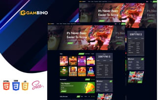 Gambino -Casino & Gambling HTML Landing Template