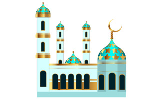 Mosque design on white background use for eid