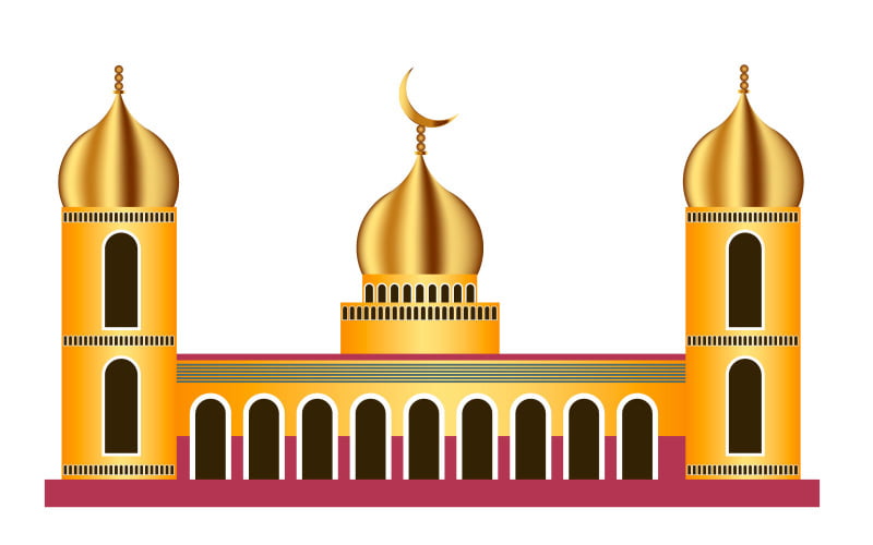 mosque design on white background vector concept Illustration