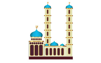 Mosque design on white background vector