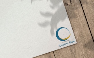 Oceans Blue Logo Template
