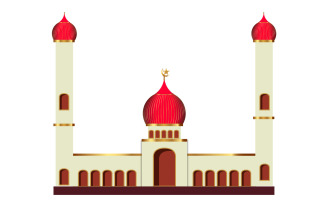 vector mosque design on white background use for eid idea