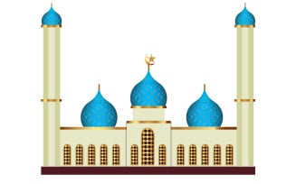 mosque design vector eid mubarak background