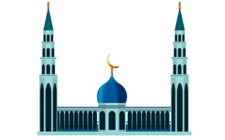 vector eid background with mosque design idea