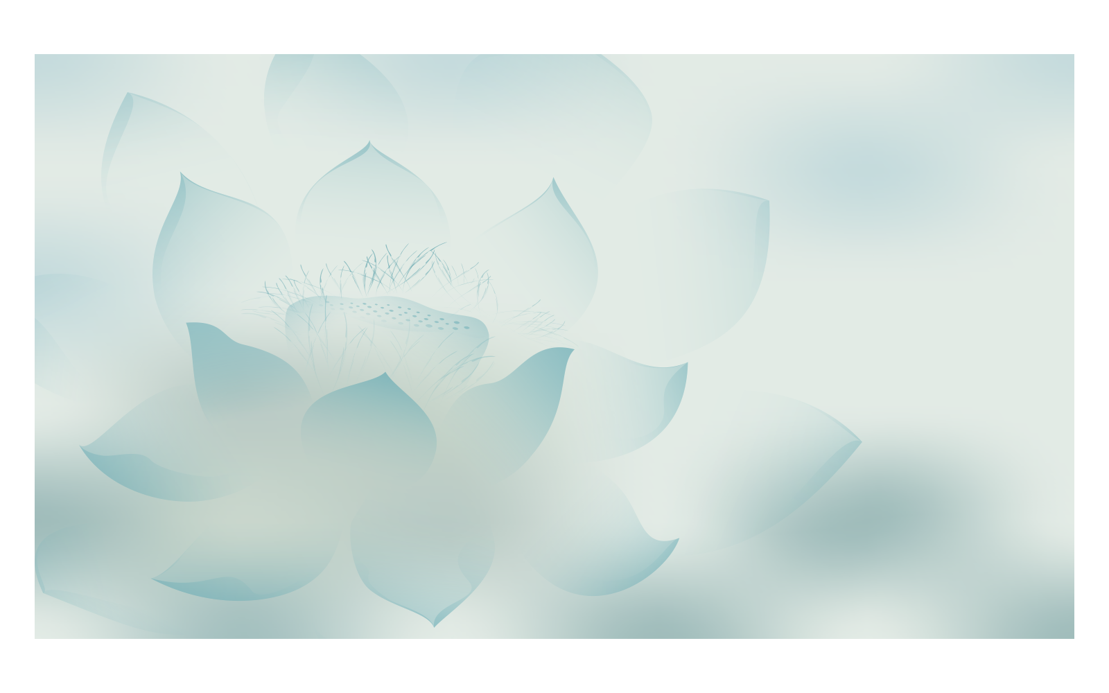 Background Image In Blue Color Scheme With Blooming Lotus