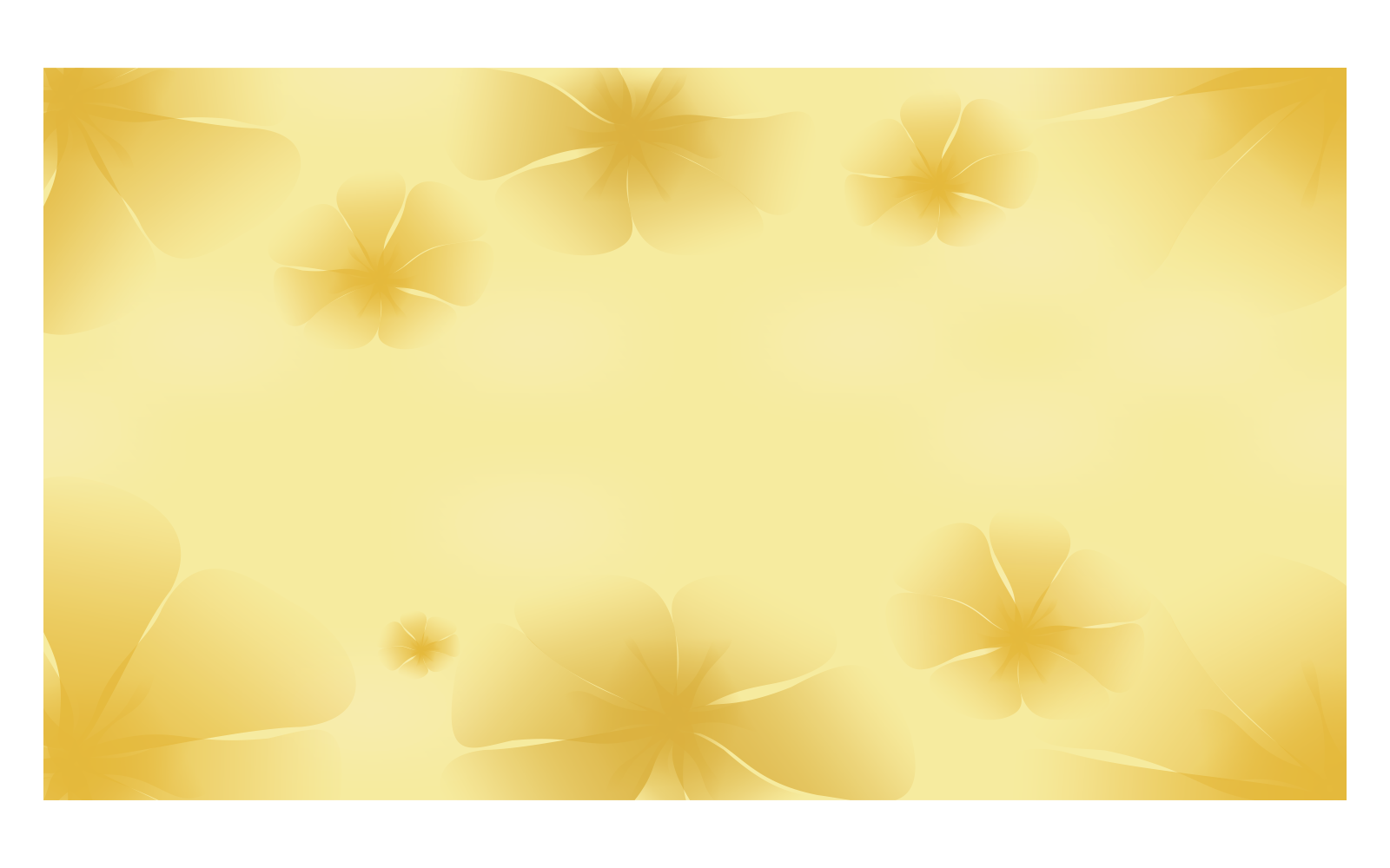 Background Image in Yellow Color Scheme with Flowers