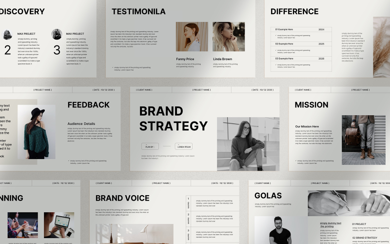 Brand Strategy Presentation Template PowerPoint Template