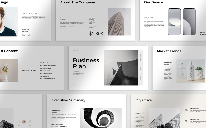 Business Plan Powerpoint Layout PowerPoint Template
