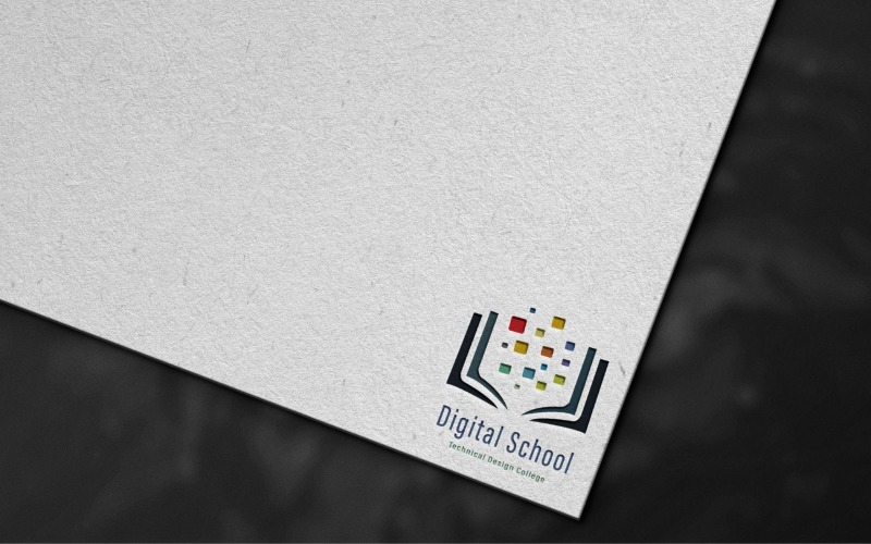 Digital School Logo Technical Design College Logo Template