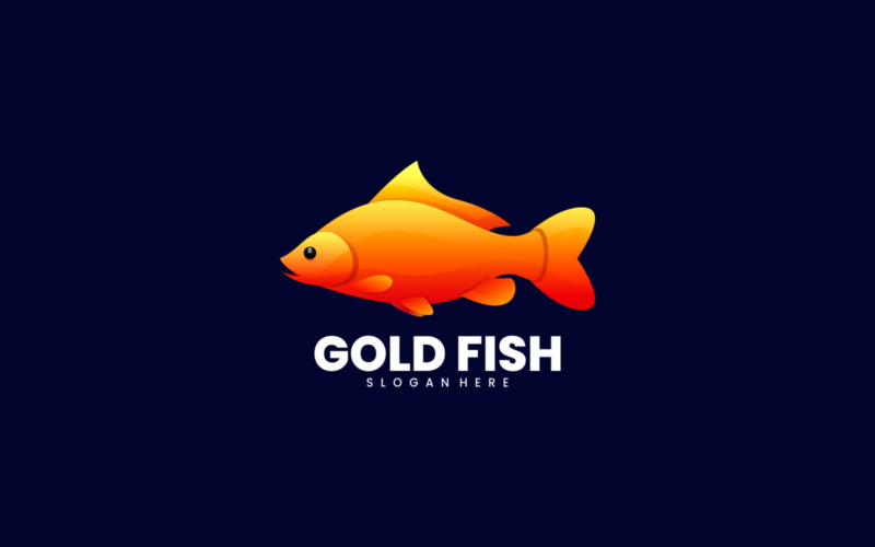 Goldfish Gradient Logo Style 2 Logo Template
