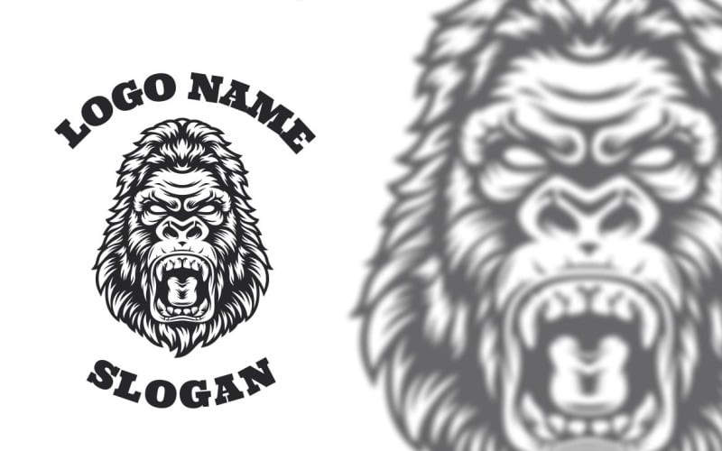 Gorilla Graphic Logo Design Logo Template