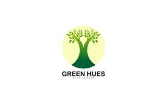 Green Hues Gradient Colorful Logo