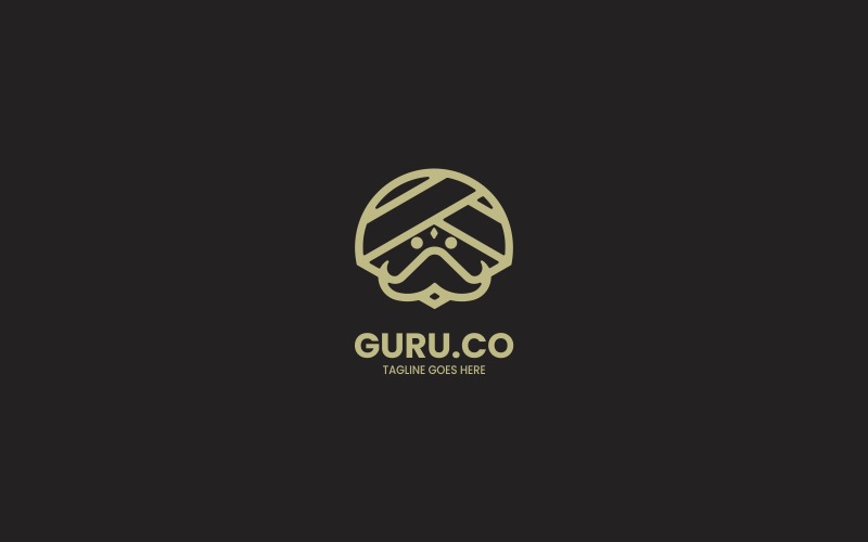 Guru Line Art Logo Template