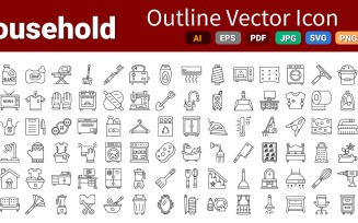 Household Icons Pack | AI | EPS | SVG