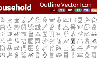 Household Icons Pack | AI | EPS | SVG