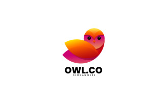 Owl Gradient Colorful Logo Style 1