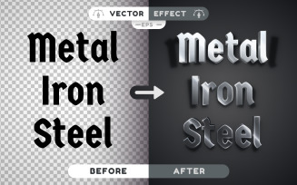 Dark Metal - Editable Text Effect, Font Style