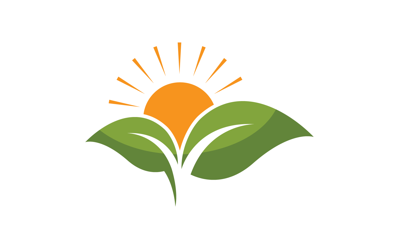 Green leaf illustration nature logo design Logo Template
