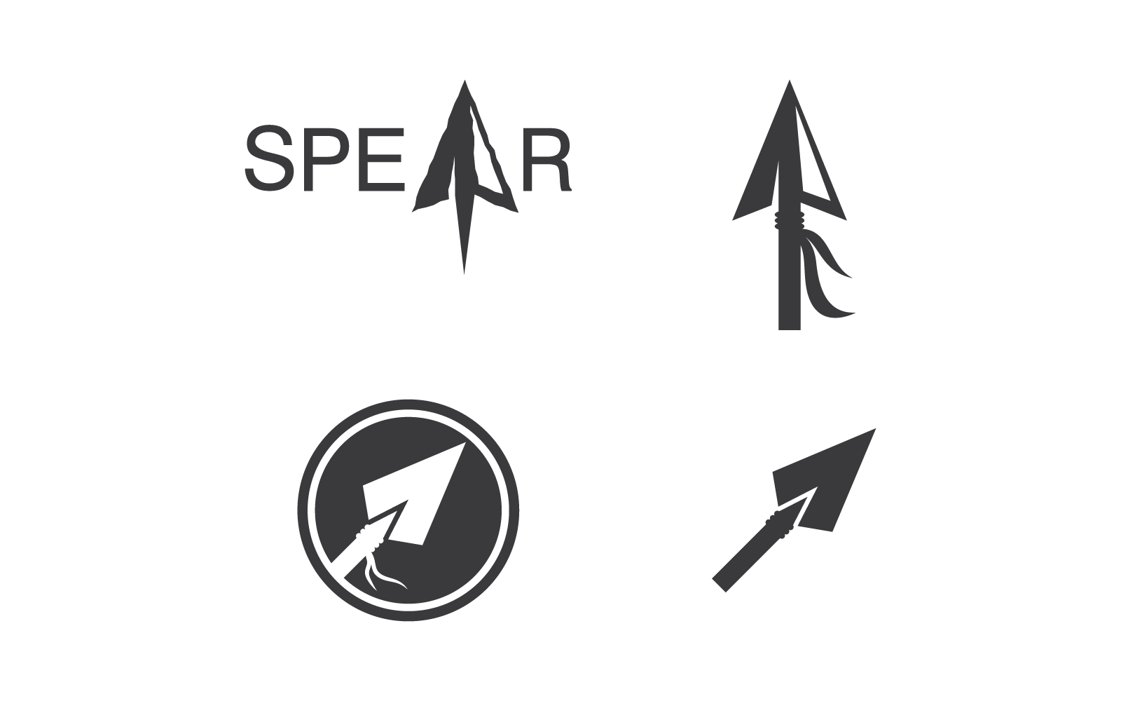 Spear logo vector design illustration flat design