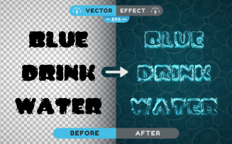 Water - Editable Text Effect, Font Style