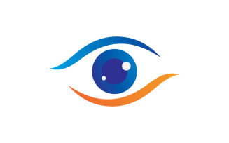 Abstract Eye Logo Letter, vision eye symbol vector template design V1