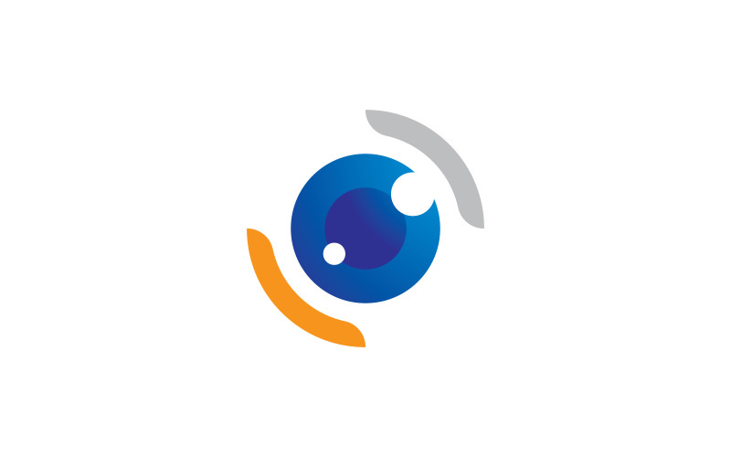 Abstract Eye Logo Letter, vision eye symbol vector template design V4 Logo Template