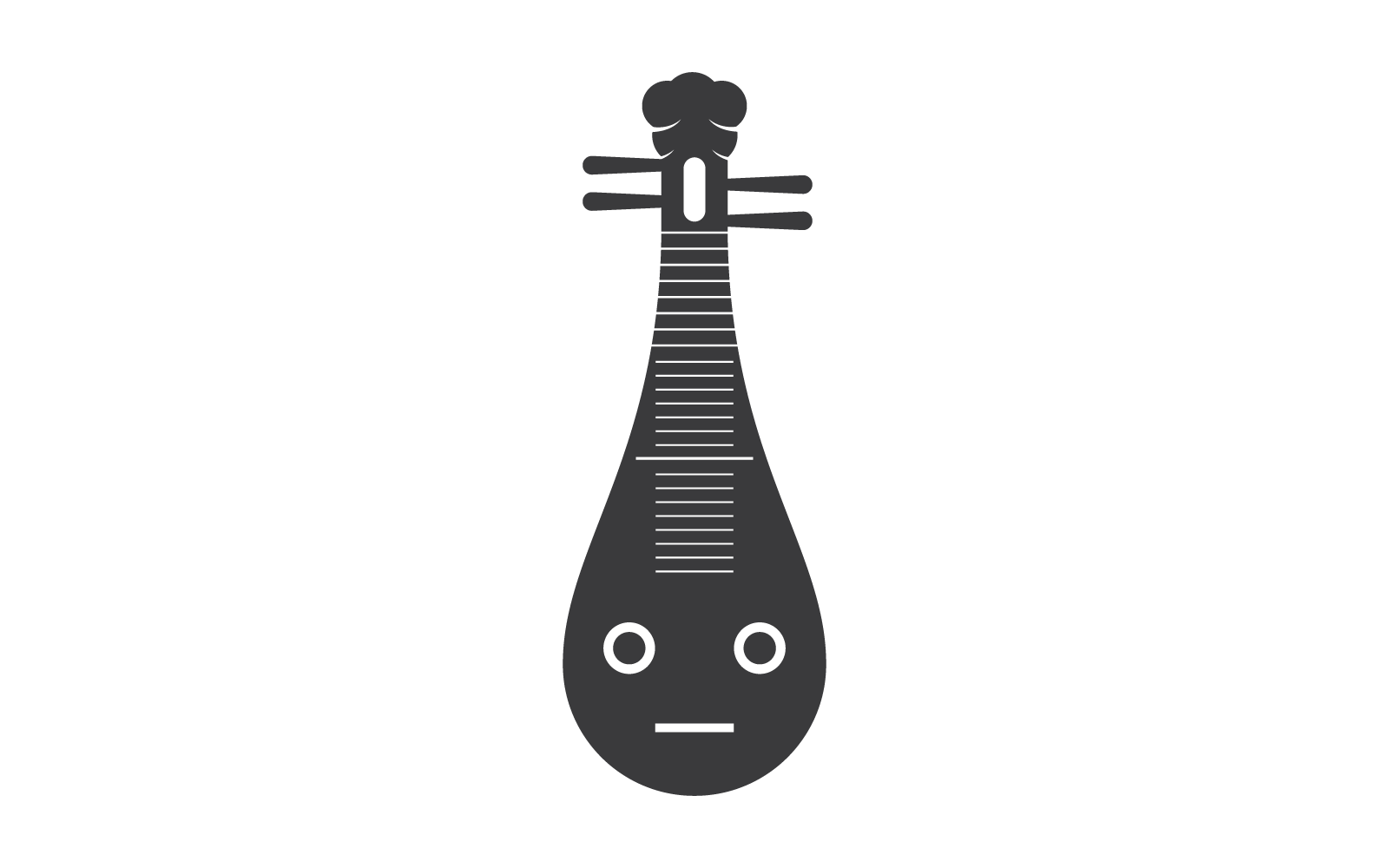 Biwa illustration logo vector design