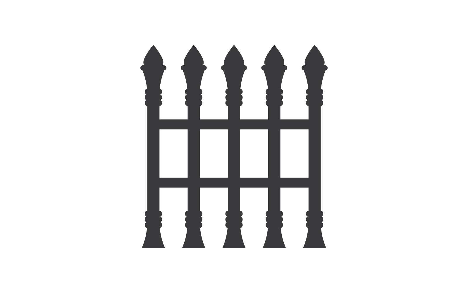 Clôture logo icône vector illustration design plat