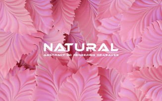 3D Leaves Natural Background
