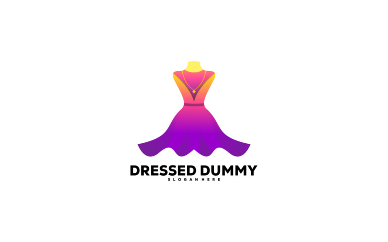Dress Dummy Gradient Colorful Logo Logo Template