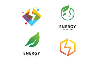 Energy logo icon template vector design V10