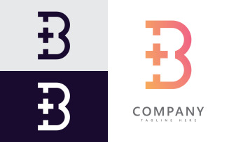 Letter B. Emblem logo and identity icon templates V1