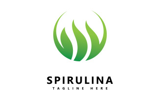 spirulina Logo icon. organic healthy food V1