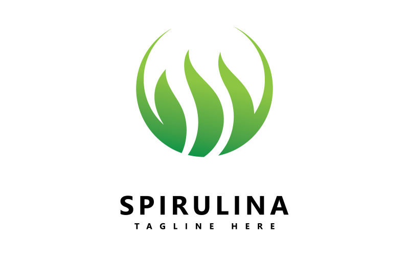 spirulina Logo icon. organic healthy food V1 Logo Template
