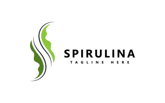 spirulina Logo icon. organic healthy food V3
