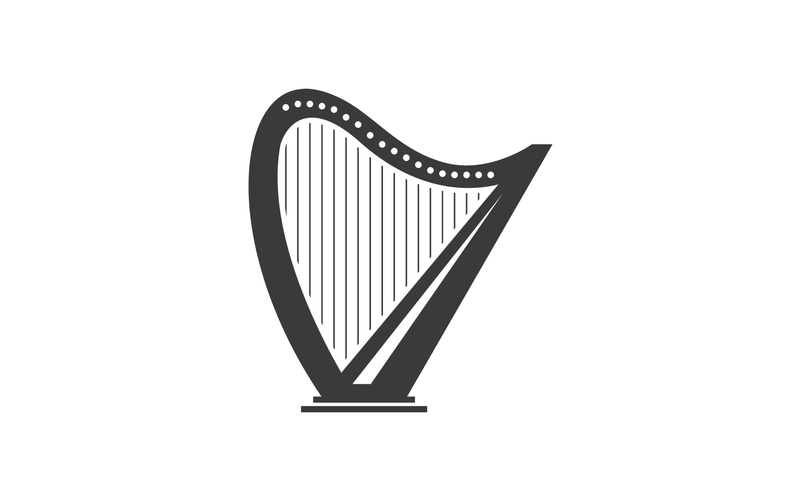 Векторный дизайн логотипа арфы