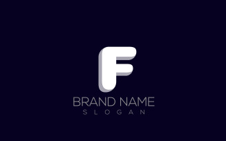 3D F Logo Vector | 3D Letter F Logo Design