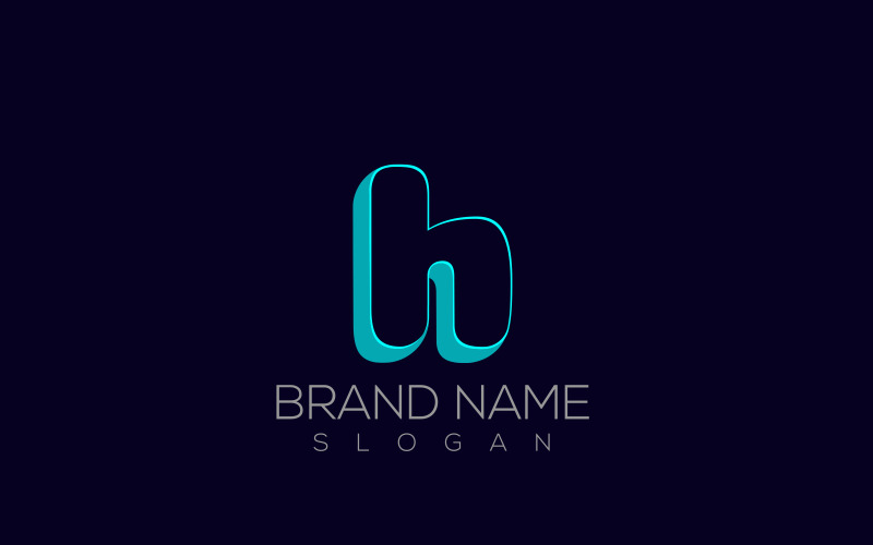 3D H Logo Vector | 3D Letter H Logo Design Logo Template