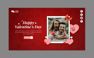 Free Valentines Day Web Banner Template