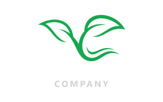 Logos of green Tree leaf nature vector V1