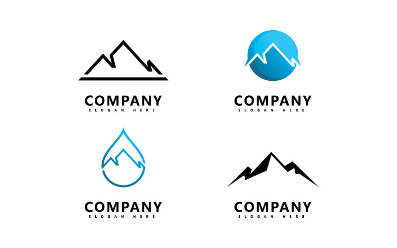 Mountain Logo icon vector Design Template V9 Logo Template