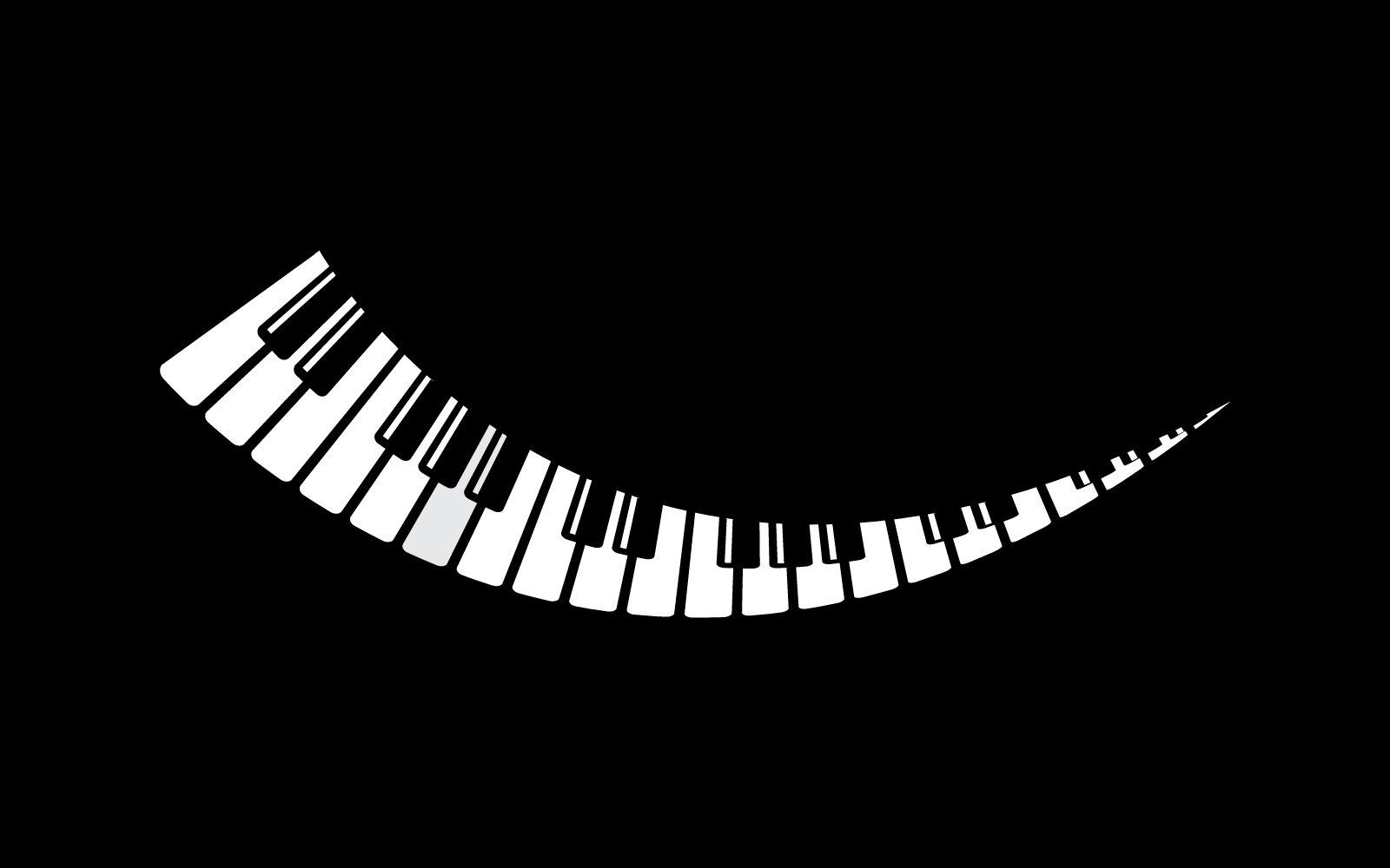 Piano on black background vector illustration design template