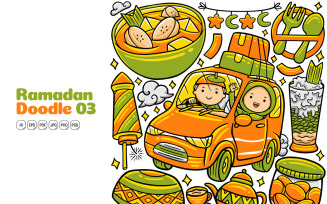 Ramadan Doodle Vector Pack #03