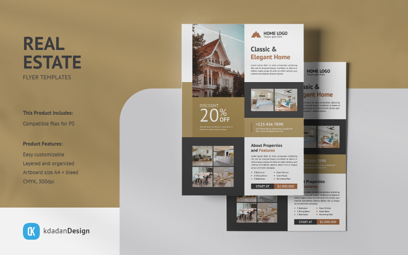 Real Estate Flyer PSD Templates Vol 057 Corporate Identity