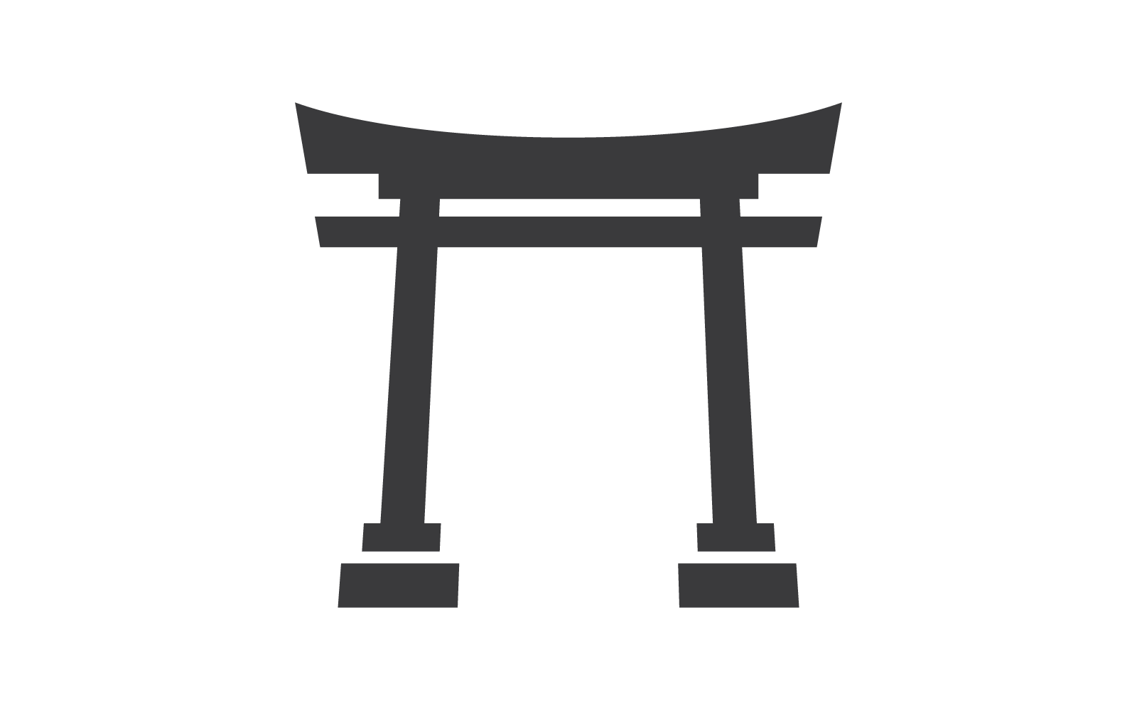 Torii gate illustration logo vector flat design template