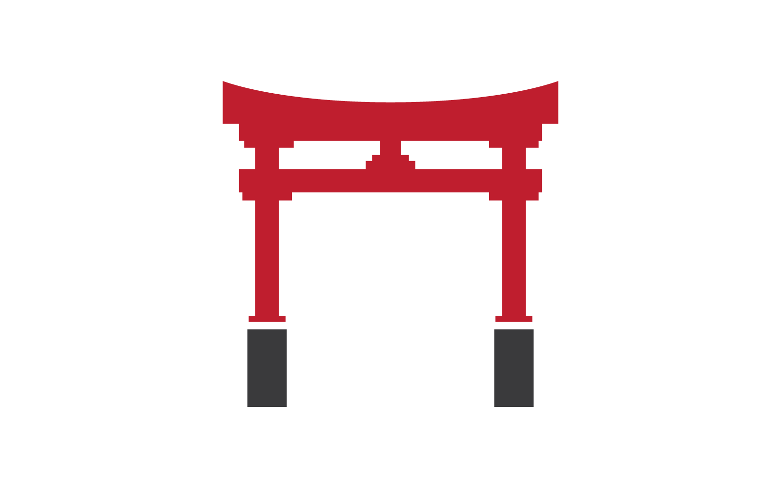 Torii gate illustration logo vector flat design Logo Template