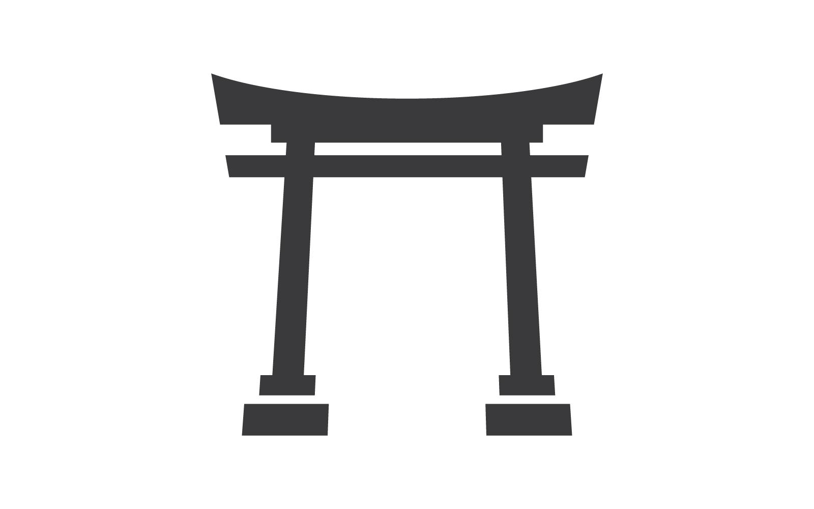 Torii puerta ilustración logo vector plano diseño plantilla