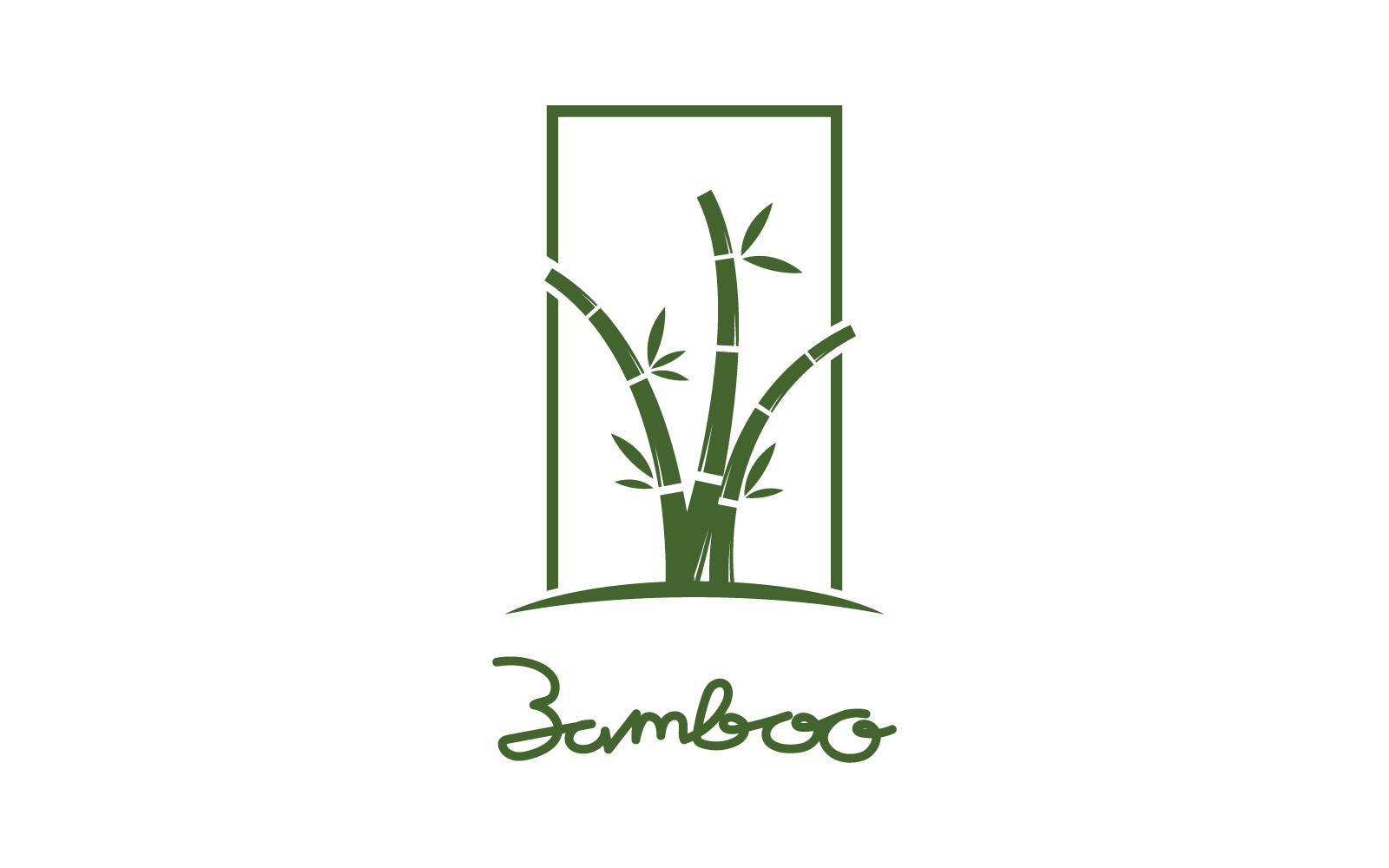 Bamboo with green leaf logo ilustration vector template Logo Template