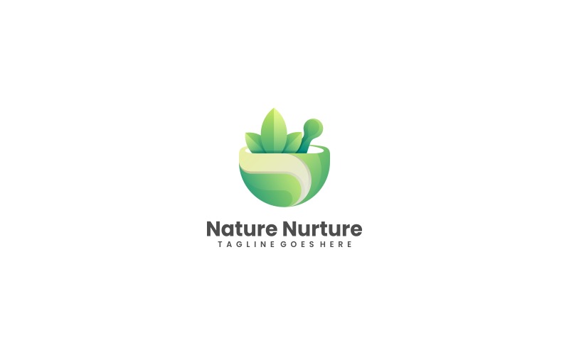 Nature Nurture Gradient Logo Logo Template