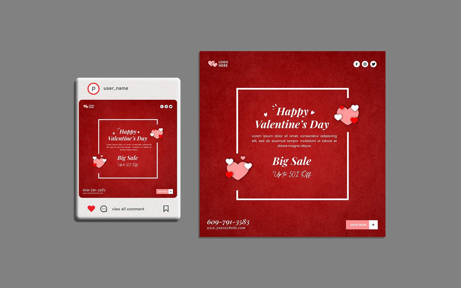 Kit Graphique #312767 Valentines Day Divers Modles Web - Logo template Preview
